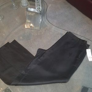 Black silk Capri. Bead embellished.